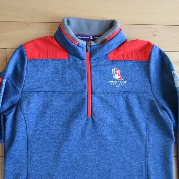 Vineyard Vines Performance Quarter Zip America's Cup Sweater - Picture 2 of 6